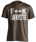 fuck lafayette lehigh fan brown shirt censored