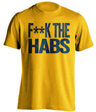 fuck the habs sabres fan gold shirt censored