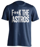 yankees fan shirt blue fuck the astros censored