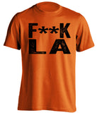 fuck la dodgers san francisco giants orange tshirt censored 