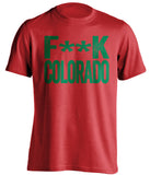 fuck colorado minnesota wild red tshirt censored