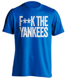 fuck the yankees blue jays fan blue shirt censored