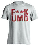 fuck umd duluth DU denver pioneers white tshirt censored