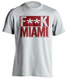 fuck miami censored white shirt for hokies fans