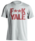 FUCK YALE - Harvard Crimson Fan T-Shirt - Text Design - Beef Shirts