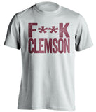 fuck clemson florida state noles white shirt censored