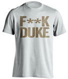 fuck duke wake forest fan white shirt censored