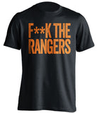 fuck the rangers NYI islanders fan censored black tshirt