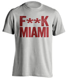 fuck miami censored grey tshirt for fsu noles fans