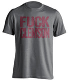 fuck clemson florida state noles grey shirt uncensored