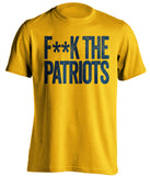 los angeles chargers fuck the patriots gold shirt censored