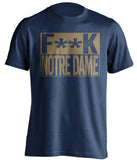 fuck notre dame blue shirt pittsburgh panthers censored