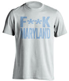 fuck maryland jhu john hopkins jays white tshirt censored