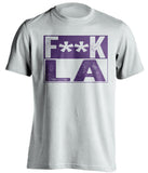 fuck la dodgers colorado rockies white shirt censored