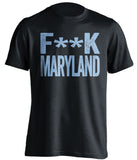 fuck maryland jhu john hopkins jays black tshirt censored