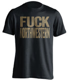 fuck northwestern notre dame fan black shirt uncensored