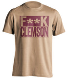 fuck clemson fsu seminoles gold shirt censored